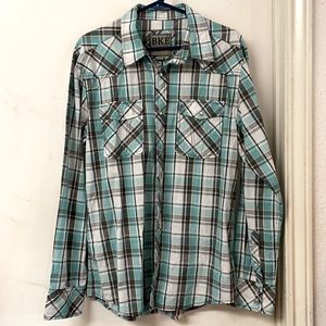 BKE Men’s Pearl Snap Shirt-Large